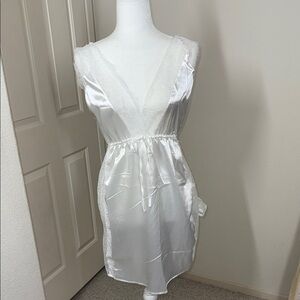 White silky chemise